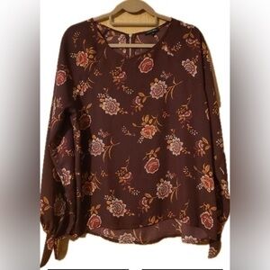 Papermoon boutique BOHO CHIC floral flowy top. Ribbon sleeves. Size XS.StitchFix